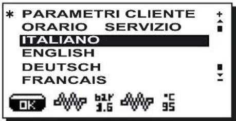 Faema Barcode - Selezione lingua - 1