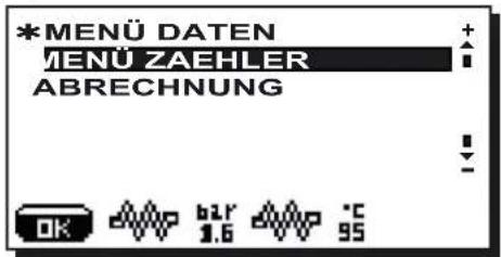 Faema Barcode - Datenmenu: ZÄHLER - 1