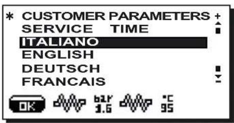 Faema Barcode - Language selection - 1