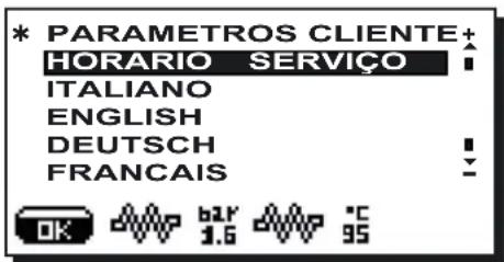Faema Barcode - Menu PARAMETROS CLIENTE - 1