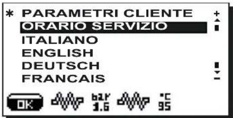 Faema Barcode - Menu Parametri cliente - 1