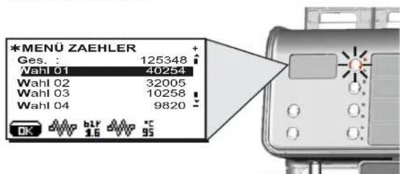 Faema Barcode - Datenmenu: ABRECHNUNG - 4