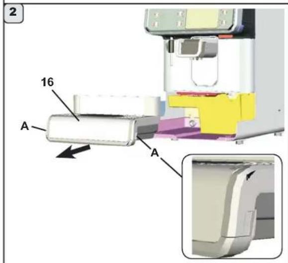 Faema Barcode - Esvaziamo caixa borras - 3