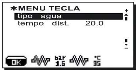 Faema Barcode - Menu tecla - Selecção Água Quente - 1