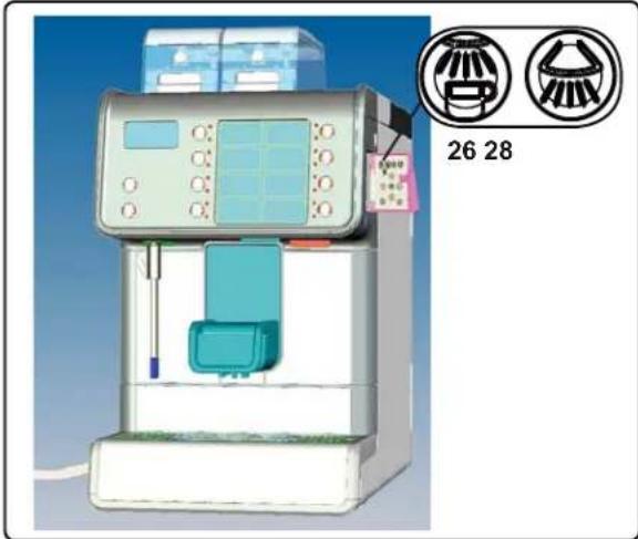 Faema Barcode - Lavado rápido automático (si ha sido programado) - 1