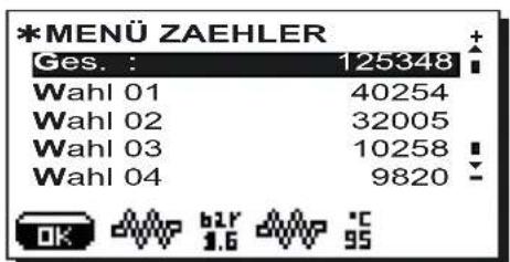 Faema Barcode - Datenmenu: ABRECHNUNG - 3