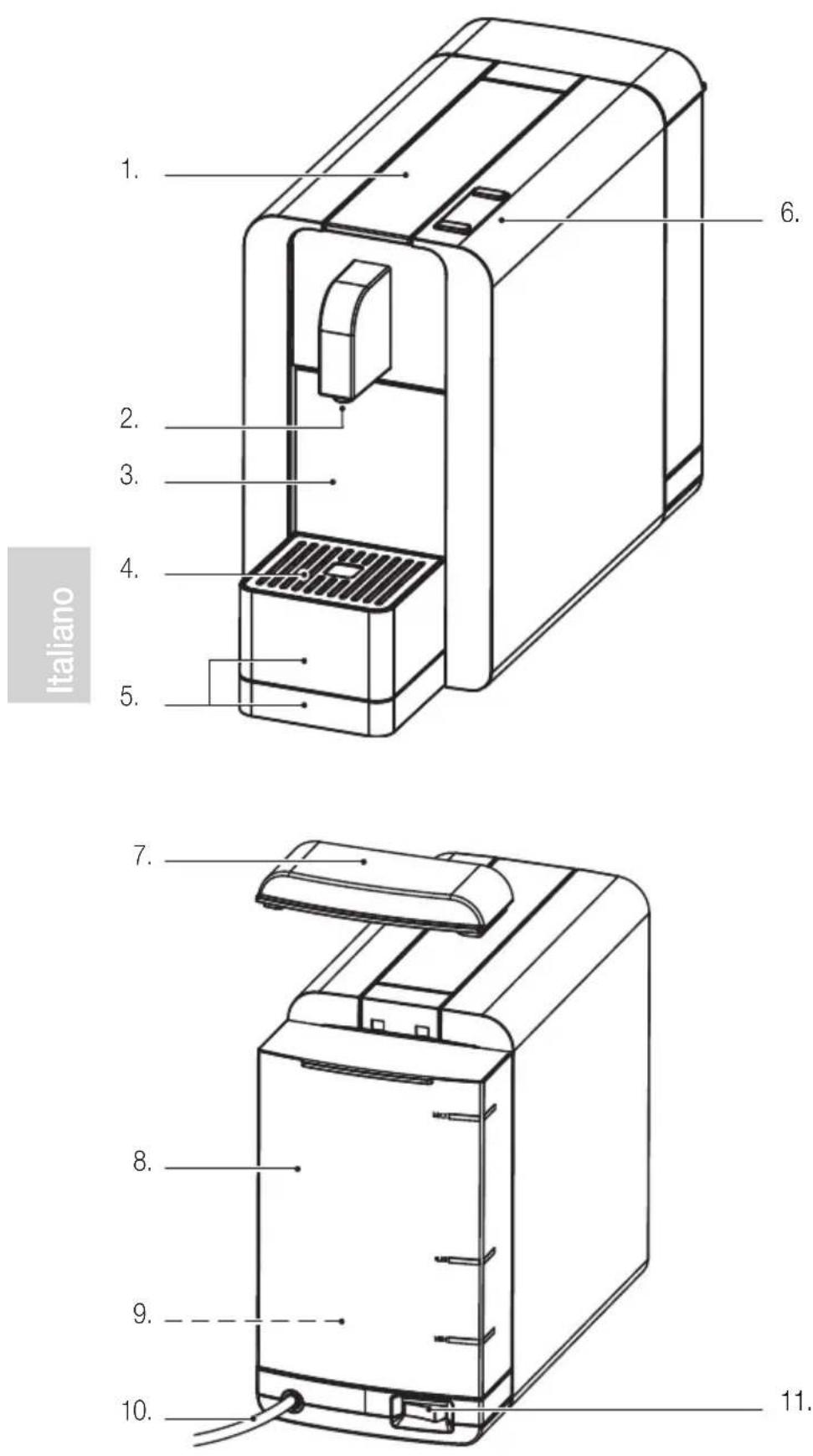 Delizio Compact - Acqua residua nel serbatoio - 1
