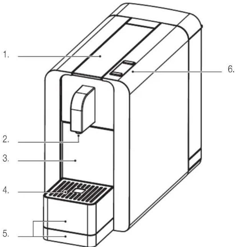 Delizio Compact - Eau résiduelle dans le réservoir: - 1