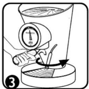 Diagram illustrating a mechanical or fluid system with labeled components and directional arrows indicating motion or movement.