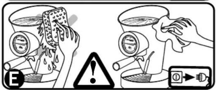 Diagram illustrating a chemical experiment with labeled components and warning symbols