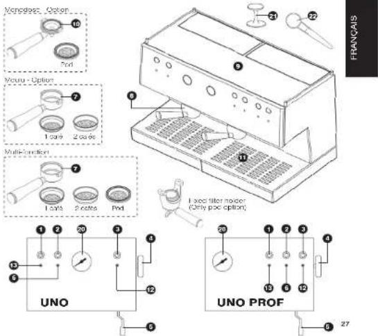 ASCASO Steel Uno PF - 2-. Schéma UNO / DUO / TRIO - 1