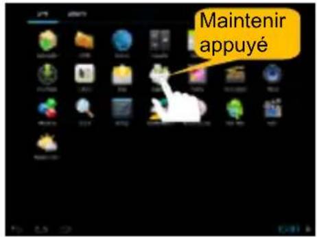 HAIER PAD 822 - Personnalisation du contenu de l'ecran d'accueil - 1