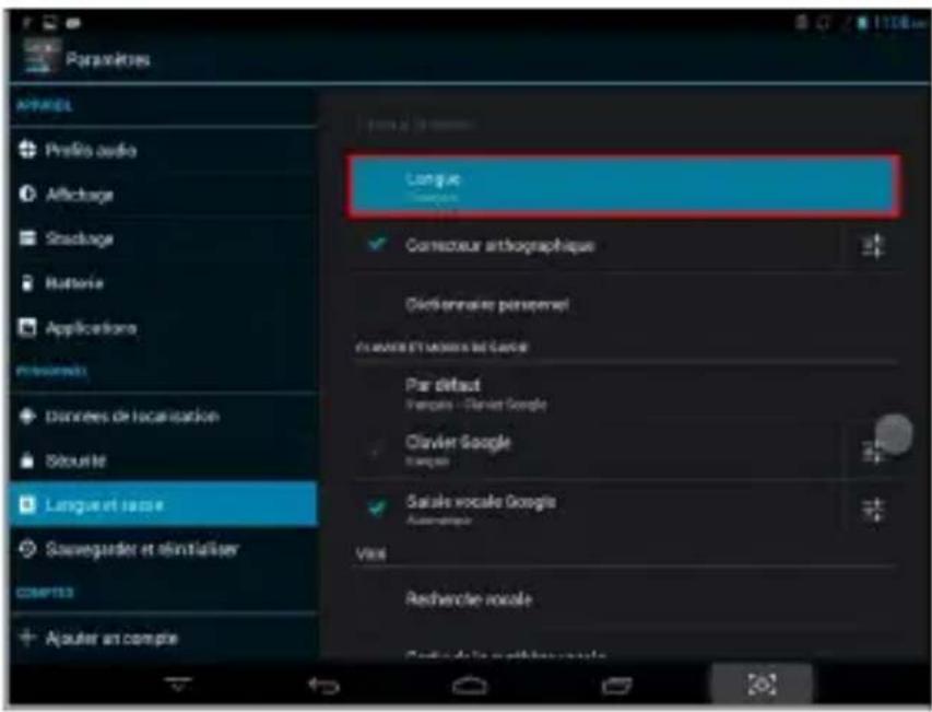 HAIER PAD D85 - Langue et mode de saisie - 1