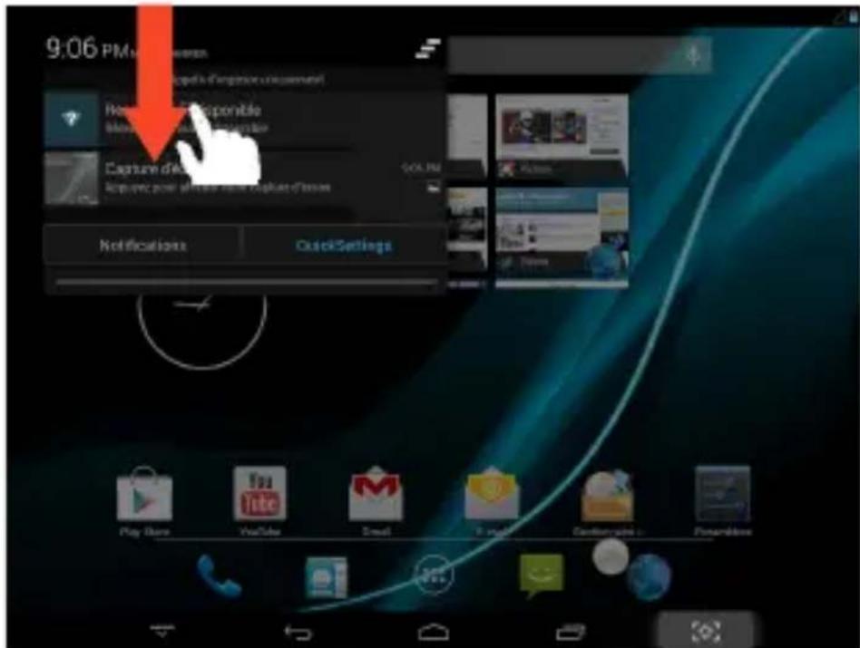 HAIER PAD D85 - Barre de notification et configuration rapide - 1