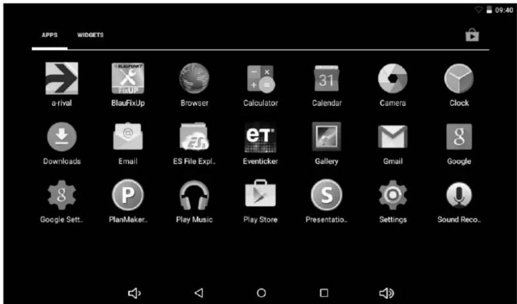 BLAUPUNKT Discovery 111C - Starting Apps - 1