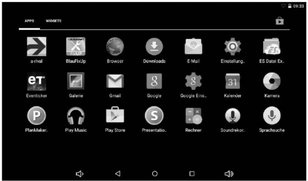 BLAUPUNKT Discovery 111C - Apps starten - 2