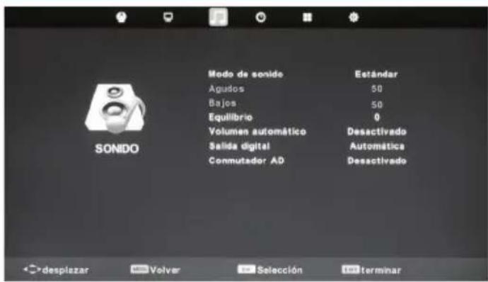 BLAUPUNKT UX32J56BTCDUGA05 - Menu de sonido - 1