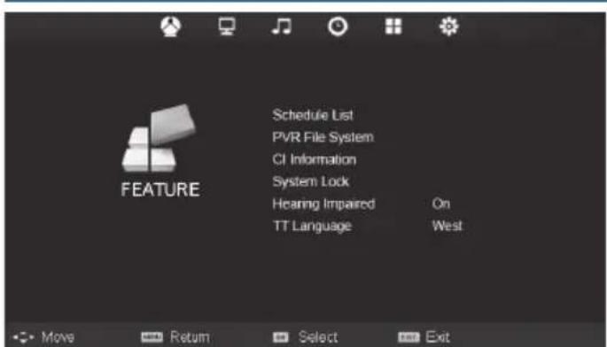 BLAUPUNKT UX32J56BTCDUGA05 - Feature menu - 1
