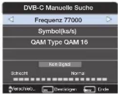 BLAUPUNKT TA21G54BTCDPG312 - Manuelle DVB-C Suche \* - - 1