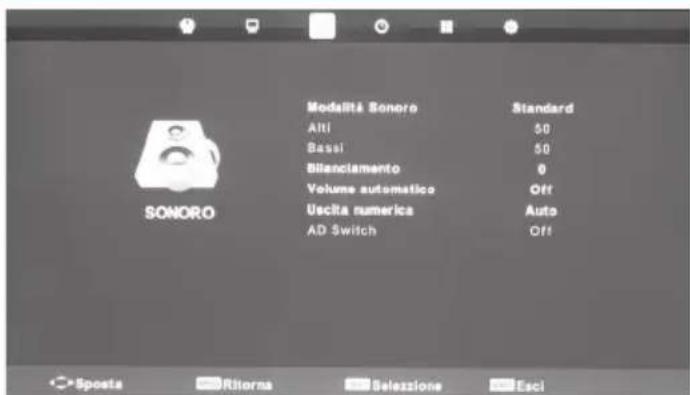 BLAUPUNKT TA21G54BTCDPG312 - Menu suono - 1