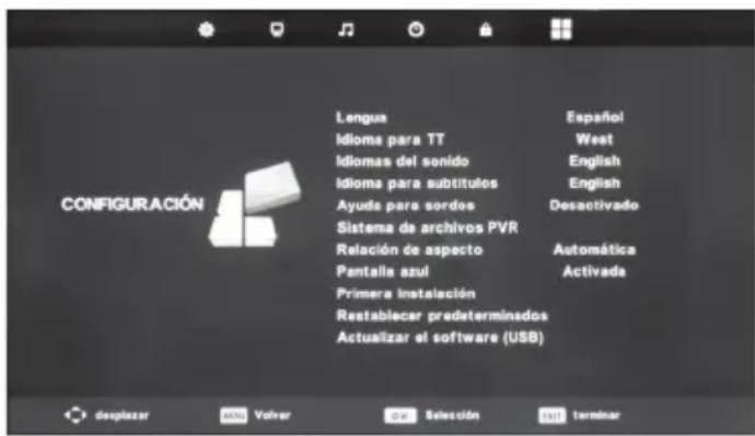 BLAUPUNKT BB32M122BBKUE740 - Menu de config guración - 1