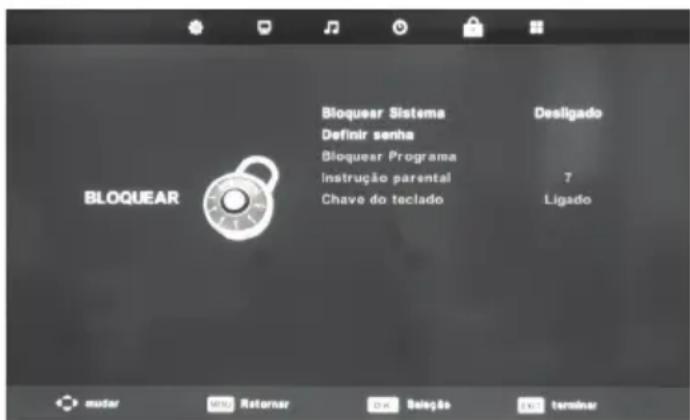 BLAUPUNKT BB32M122BBKUE740 - Menu de bloquear | Menu de config geração - 1