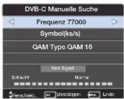 BLAUPUNKT BB32M122BBKUE740 - Manuelle DVB-C Suche* - - 2