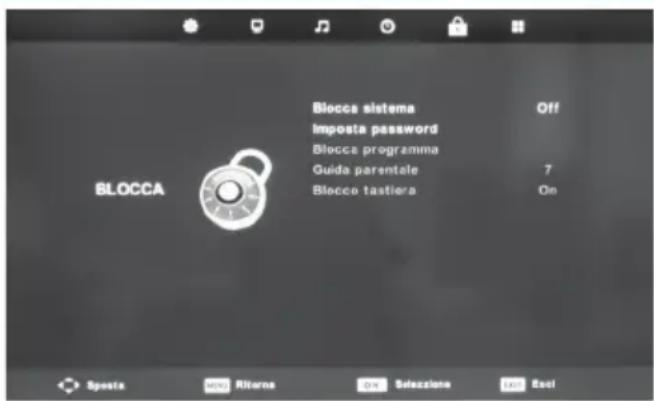 BLAUPUNKT BB32M122BBKUE740 - Menu blocca - 1