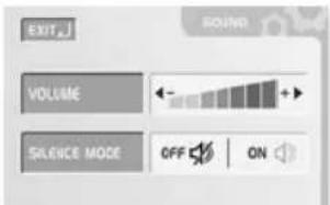 EXIT VOLUME SILENCE MODE OFF ON