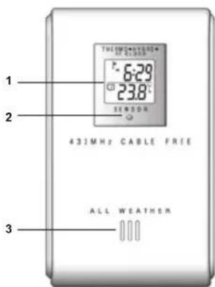 THE 10M+250Hz AT 6:50:05 6-29 23.8°C SENSOR 431MHz CABLE FREE ALL WEATHER