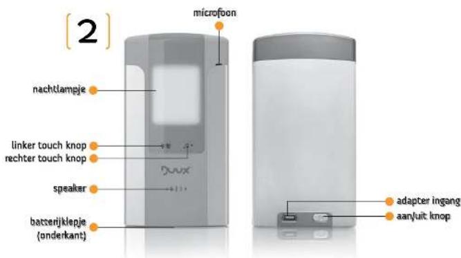 DUUX DECT baby monitor - inhoud - 2