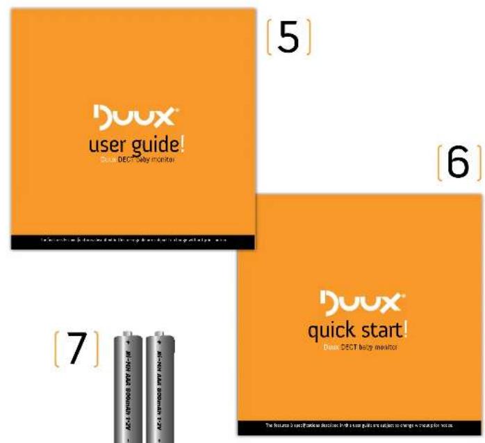 DUUX DECT baby monitor - inhoud - 5