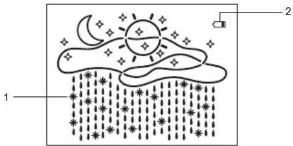OREGON SCIENTIFIC BAR816HG - Zone d'Affichage des Prévisions Météo - 1