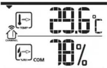 OREGON SCIENTIFIC BAR816HG - ANZEIGEBEREICH FÜR TEMPERATUR- UNDLUFTFEUCHTIGKEIT - 1