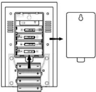 OREGON SCIENTIFIC BAR913 - INSERIMENTO BATTERIE: UNITA'PRINCIPALE - 1