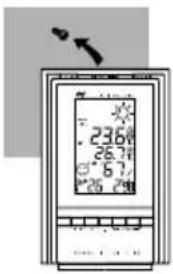 OREGON SCIENTIFIC BAR913 - COMMENT MONTER L'APPAREIL AU MUR OU UTILISER LE SUPPORT POUR TABLE (UNITE PRINCIPALE) - 1