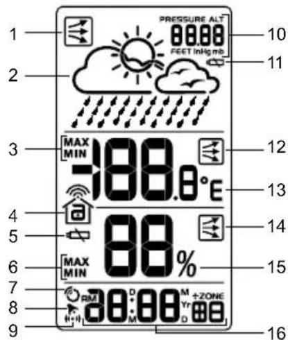 OREGON SCIENTIFIC BAR310HG - PANTALLA DE CRISTAL LIQUIDO (LCD) - 1