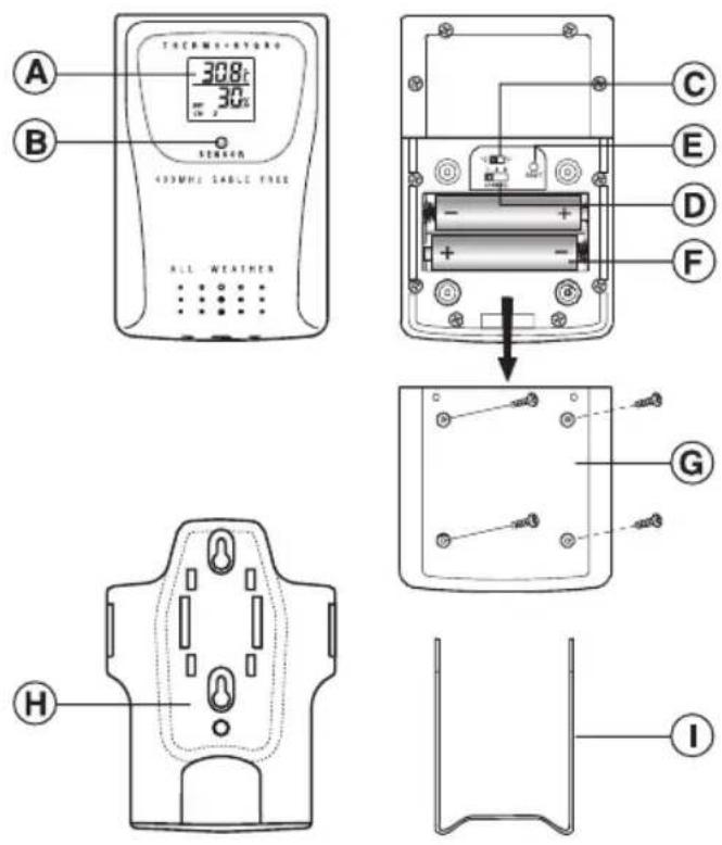 OREGON SCIENTIFIC BAR122HGN - EIGENSCHAPPEN: EXTERNE THERMO- HYGRO SENSOR - THGR228N - 1