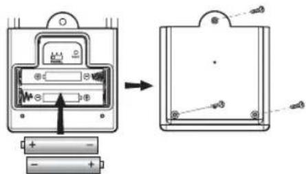 OREGON SCIENTIFIC RMR112 - INSTALLATION DES PILES ET SELECTION DU CANAL : SONDE - 1