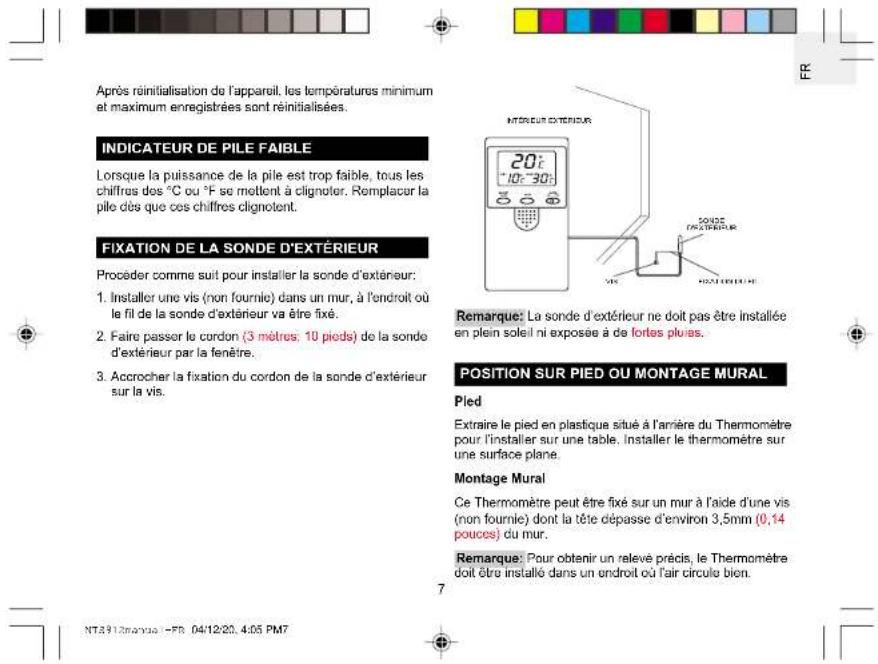 OREGON SCIENTIFIC NTS912 - Bouton de réinitialisation - 2