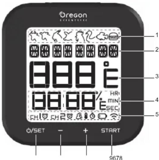 OREGON SCIENTIFIC AW133 - DISPLAY EENHEID - VOORAANZICT - 1