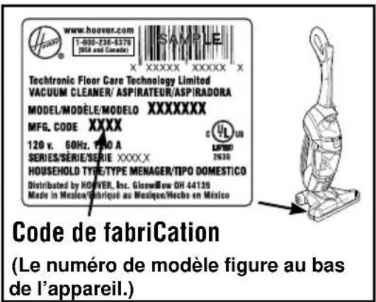 HOOVER Classic FloorMate - CODE DE FABRICATION - 1