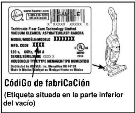 HOOVER Classic FloorMate - CÓDIGO DE FABRICACIÓN - 1