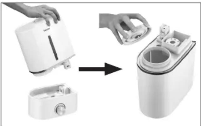 BEURER LW 110 - Riempimento del serbatoio dell'acqua - 1