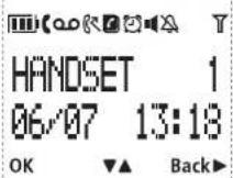 MOTOROLA D702 - Displaysymbole auf dem Mobilteil - 1