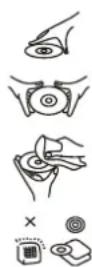 MOTOROLA H105 - VOORZORGSGMAATREGELEN HANTEREN DISK - 1