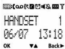 MOTOROLA D711 - Displaysymbole auf dem Mobilteil - 1