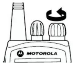 MOTOROLA CP040 - TAEND/SLUK RADIOEN INDSTILLING AF LYDSTYRKEN - 2