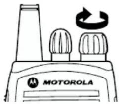 MOTOROLA CP040 - TURNING THE RADIO ON OR OFF - 1