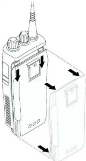 MOTOROLA CP040 - Entfernen des Akku - 2